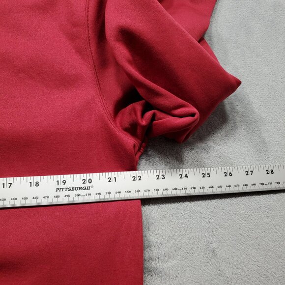 Under Armour Loose Hoodie Burgundy with Orange Embroidered Logo Men Sz L - Picture 11 of 12